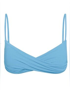 Light Blue Twist Front Bikini Top Monday Swim